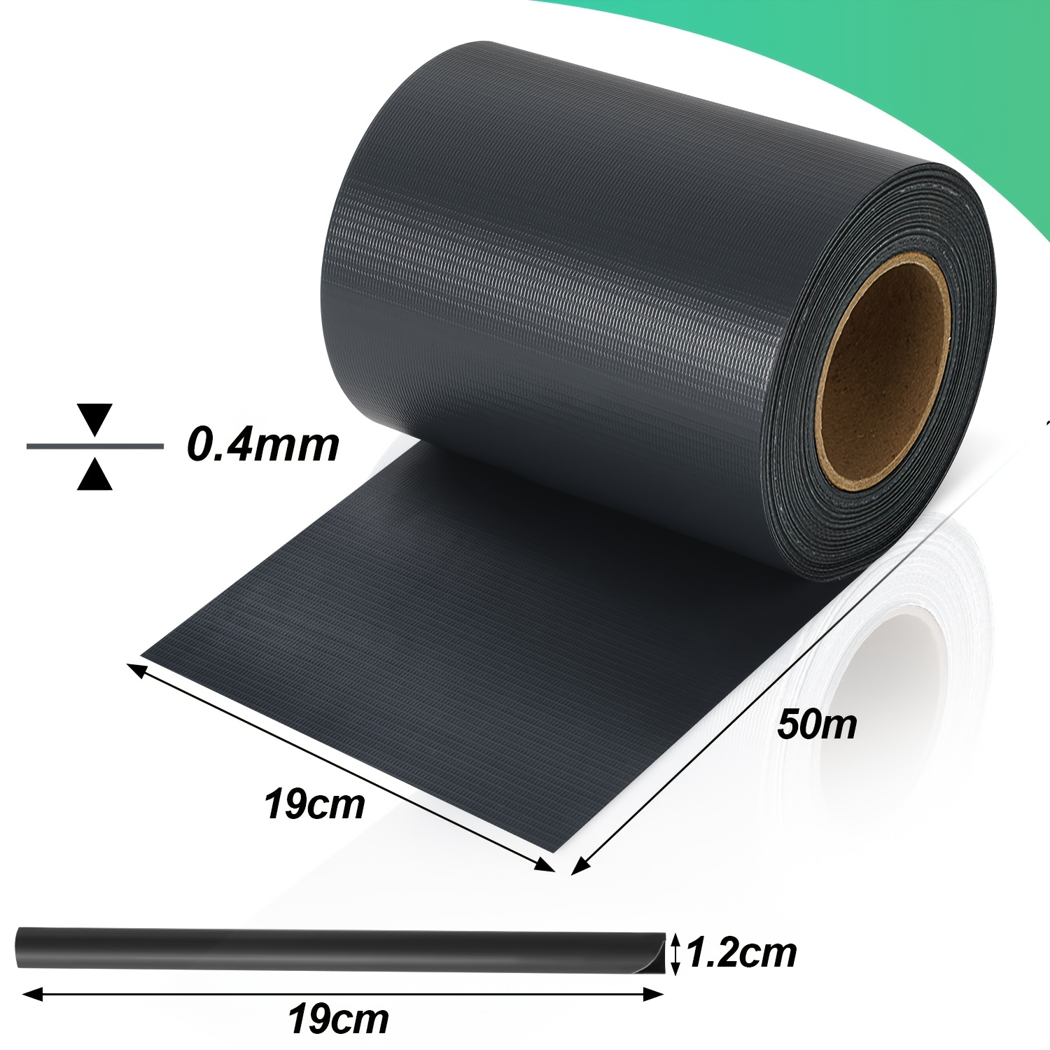 Image of 50-metre Roll Of Privacy Screen Fabric, Pvc Privacy Screen Strips, Suitable For Garden Fencing, Double-rail Fencing And Balcony Screening, /light Grey/green