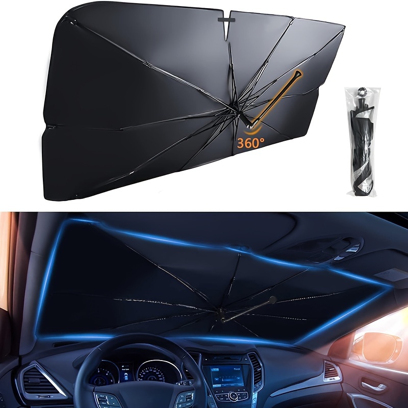 

Car Windshield Sun Shade Umbrella - Foldable Car Umbrella Sunshade Cover Car Front Window (heat Insulation Protection) For Auto Windshield Covers Trucks Cars (large)58*32in