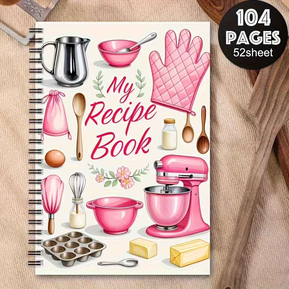 TEMU A Hobby Recipe Notebook, A Personal Blank Recipe Manual For Recording Homemade Dishes, Crafting Supplies.