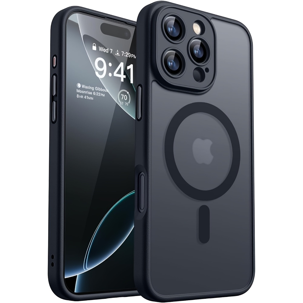 Husă Magnetică Mată Transparentă de Înaltă Calitate pentru Modelele for iphone 17, 16, 15, 14, 13 Pro, 12, 11 Max Plus și Compatibilă cu Încărcare Wireless, Husă Magnetică Telefon, Husă Magsafe Telefon, Husă Telefon
