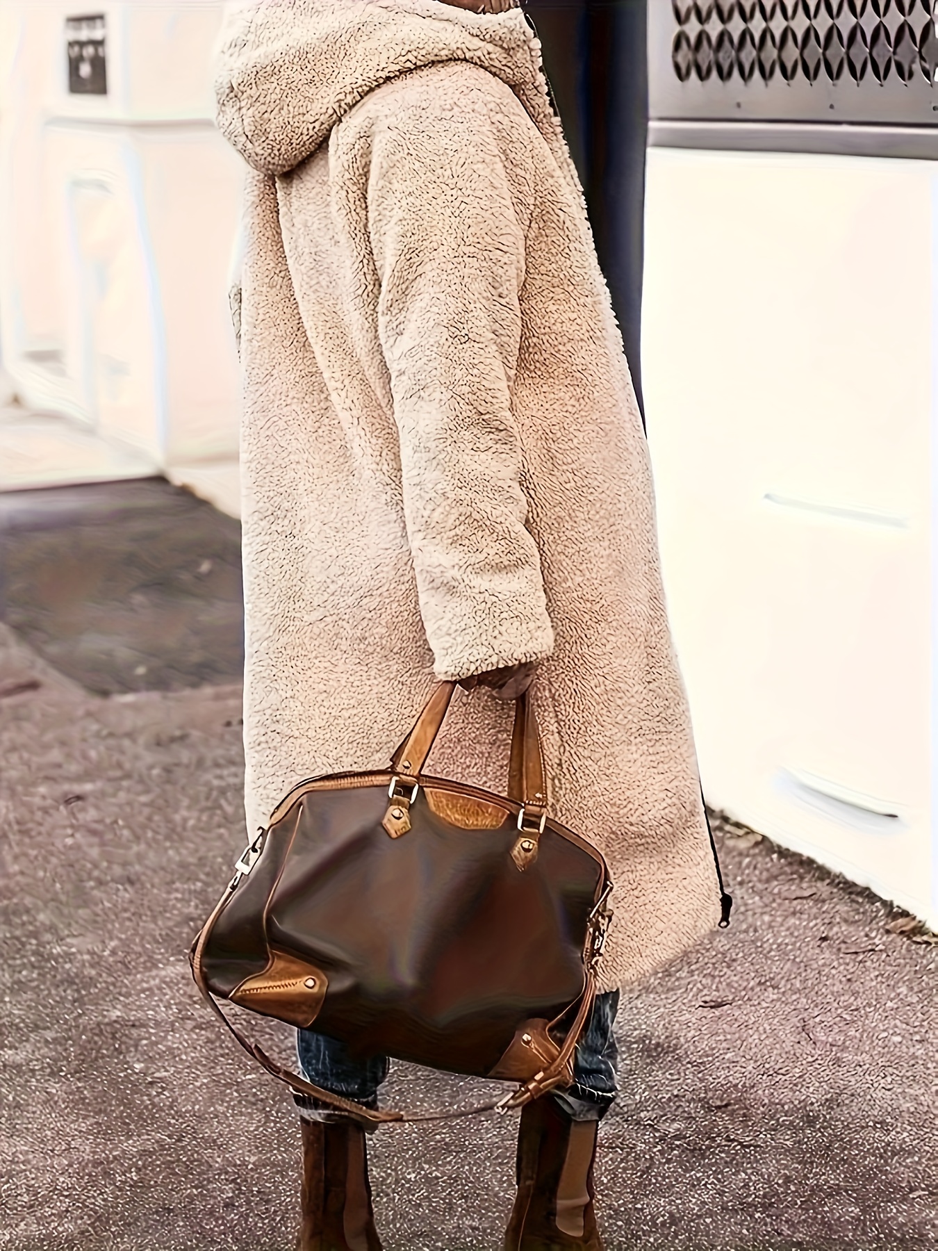 womens   length hooded coat lightweight warm winter jacket loose fit zip   machine washable versatile for urban   outdoor winter coat Product details 2