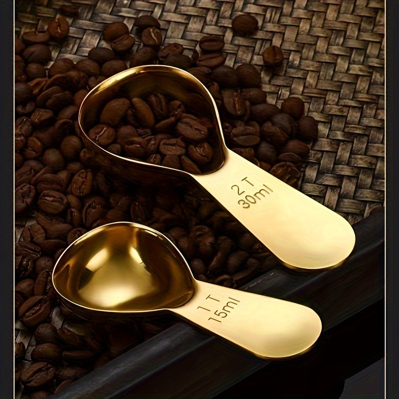 stainless steel coffee powder spoon with baking tool for measuring coffee beans details 4