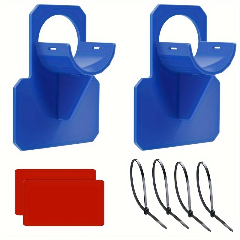 

2pcs, Blue Pool Hose Holder With 4 Cable Ties, 3.07x3.94 Inches Durable Plastic Pipe Support For Inflatable Swimming Pools, Easy Installation Pool Accessories