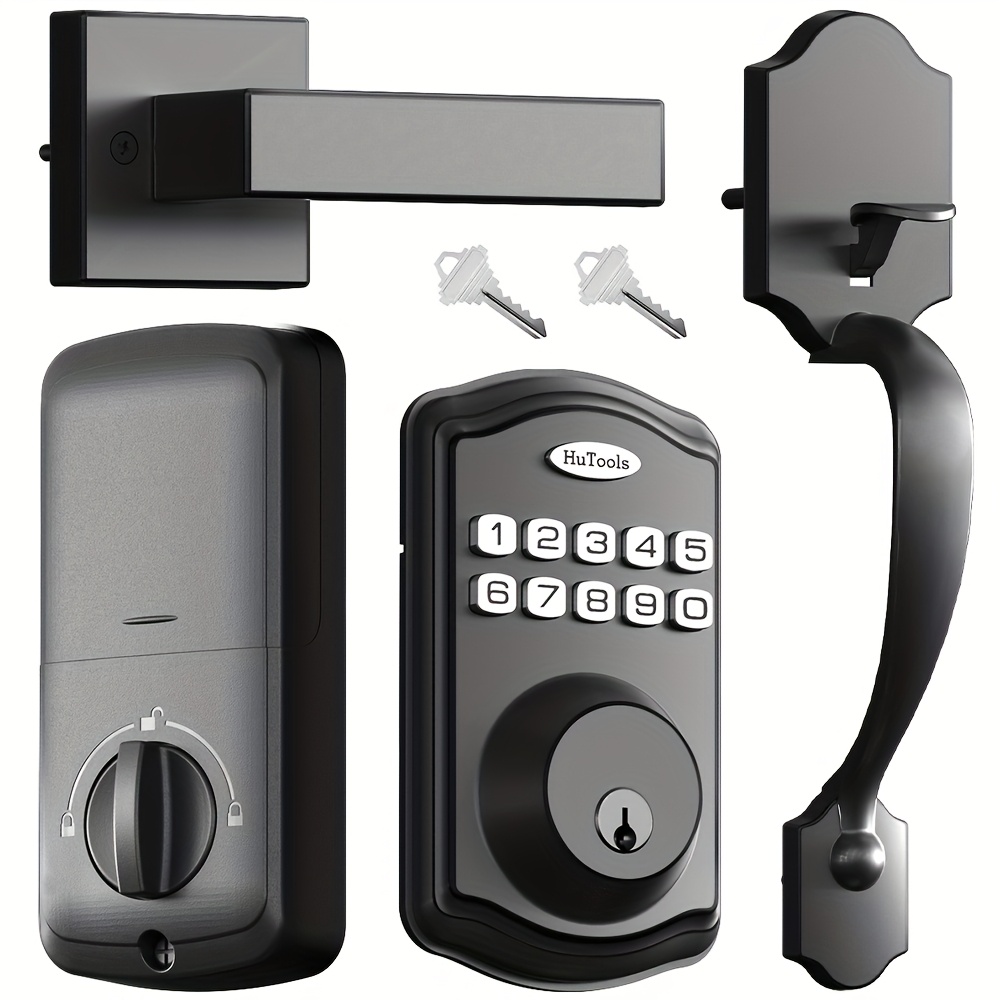 

2-door Knob Smart Keypad Door Lock Set Or - Entry With Anti-peeking Password, , And - Front Door Security Solution With Deadbolt Lock