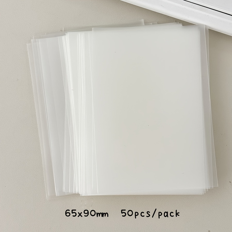 58X89Mm 50pcs Matte Frosted Card Sleeves, 65X90Mm * Clear Films, Postcards  Organizer Holder