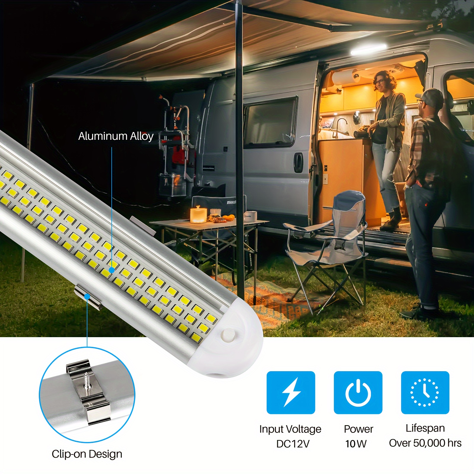 12v Led Interior Light Bar 120leds 12 Volt Led Strip - Temu