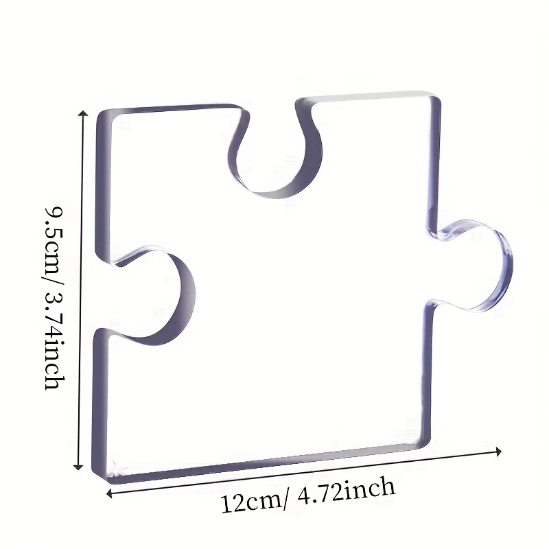 [2d Flat] [2d Flat] 1pc/5pcs 3.94inch Uv Blank Puzzle Shaped Ornament, Standing Sign, Acrylic Home Bedroom Decoration, Uv Printing Design, Copywriting Pattern, Crafts