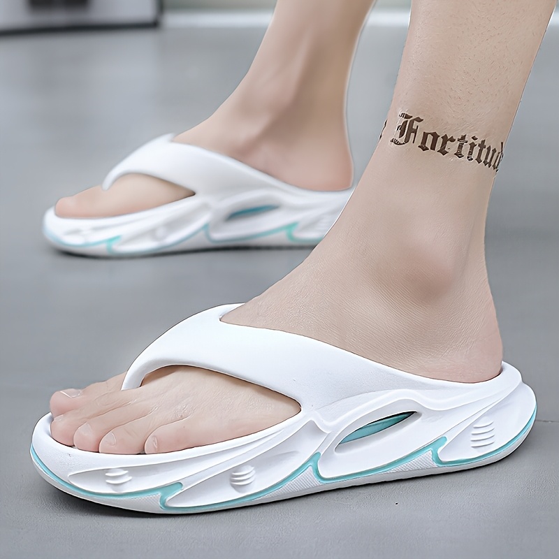 mens and womens fashionable color block thick bottom flip flops comfortable non slip casual durable eva sole toe sandals suitable for mens and womens outdoor activities Product details 10