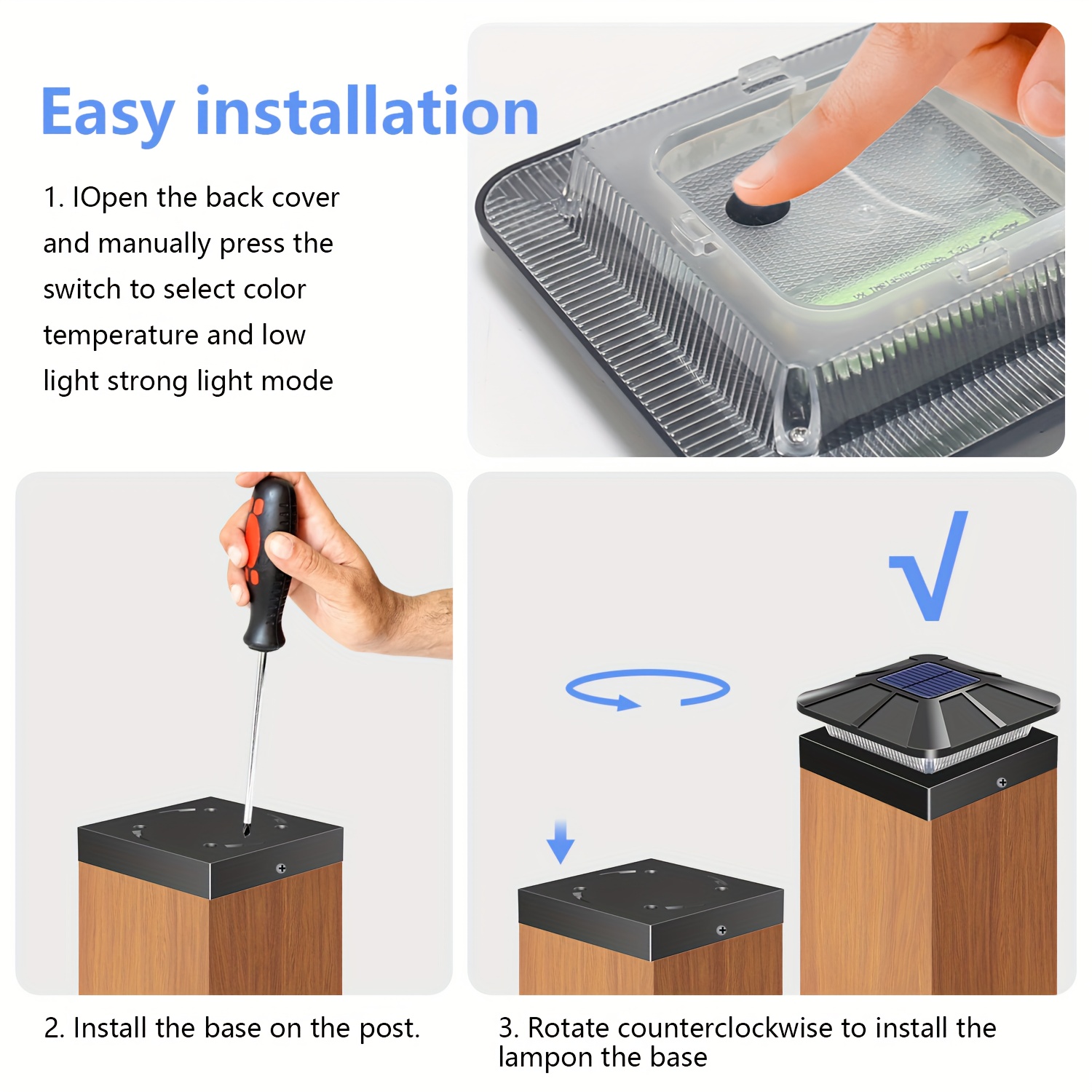 2/4 pièces Lampes Solaires RGB à Changement de Couleur, Lampes Solaires LED Extérieures Lumineuses RGB, 7 Modes d'Éclairage, Lumière Solaire pour Clôture, Terrasse, Escalier, IP65, Lumière Décorative pour Rue, Porche et Jardin, Lumières d'Ambiance Festive