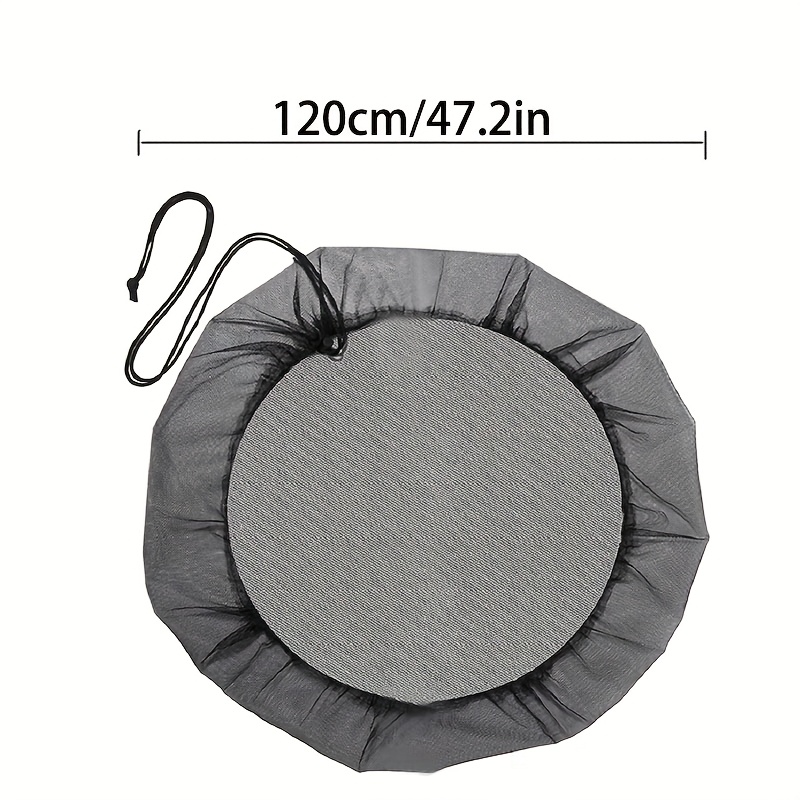 E-shop 1 Stück Regenfassabdeckung mit Zugband – Langlebige Polyester-Mesh-Abdeckung für Blätter & Schmutzschutz, Ideal für Gärten, Rasenflächen &