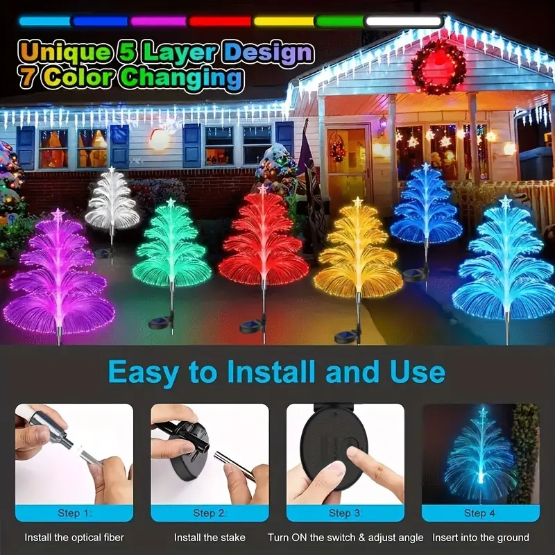 solar jellyfish lights 1 2 4 6 pack multicolor led outdoor garden stake lights 7 color changing pathway lights solar powered with nickel battery push button control plastic shade for patio pond road night lighting wedding party landscape decoration details 2