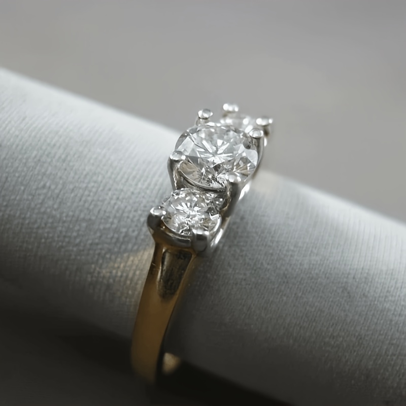 Men's Elegant 2-Carat Moissanite Engagement Ring, S925 Silver