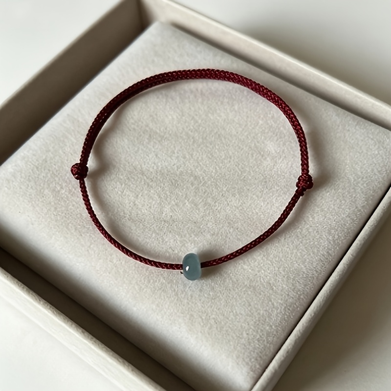 TEMU Pulsera de cuerda tejida, fácil y - Brazalete ajustable de - Pulsera de cuerda con cuentas de tejidas ultrafinas para el año de , regalo ideal
