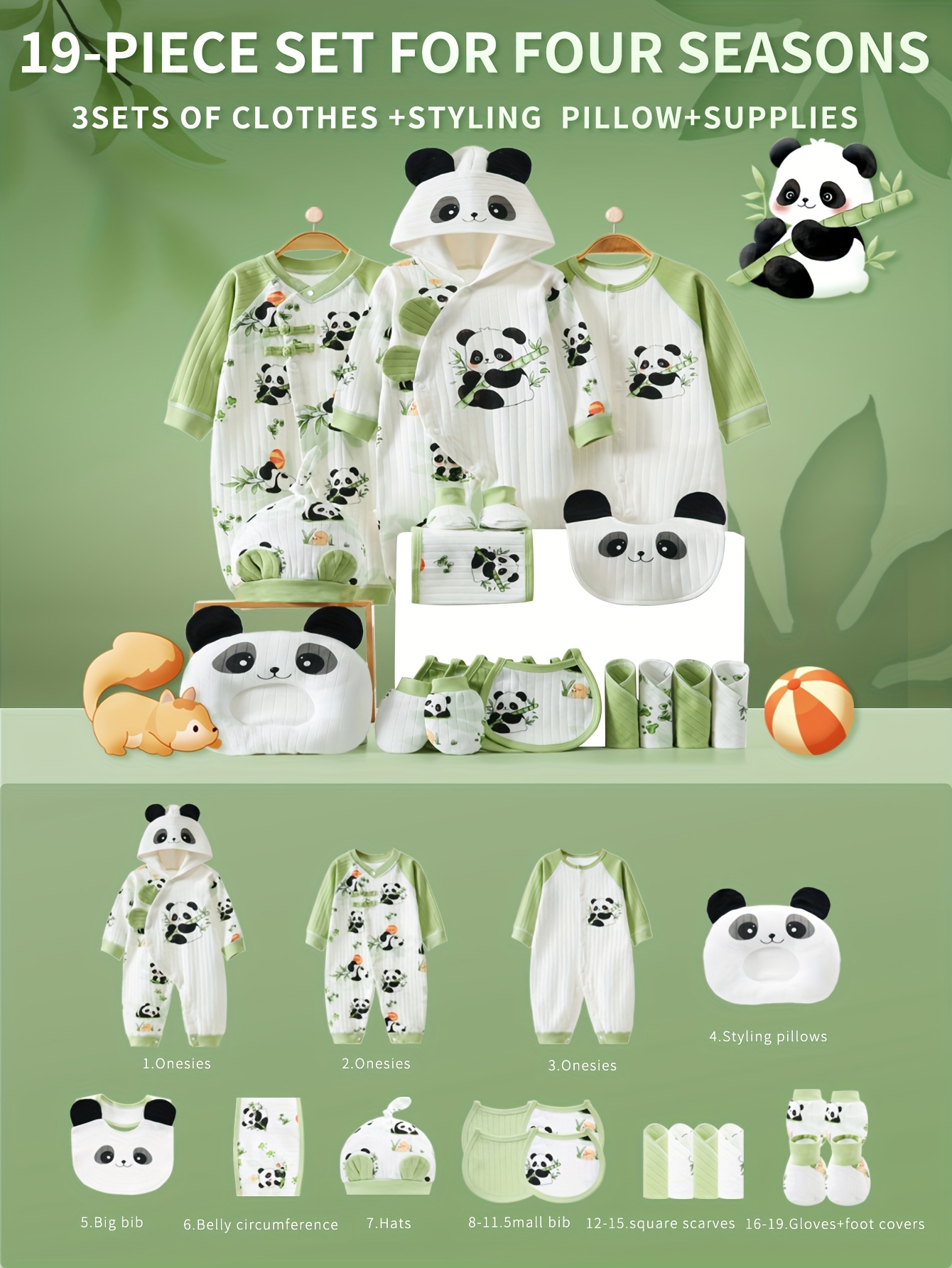 Newborn Baby Boy Clothes, 19pcs Daily Essentials Set