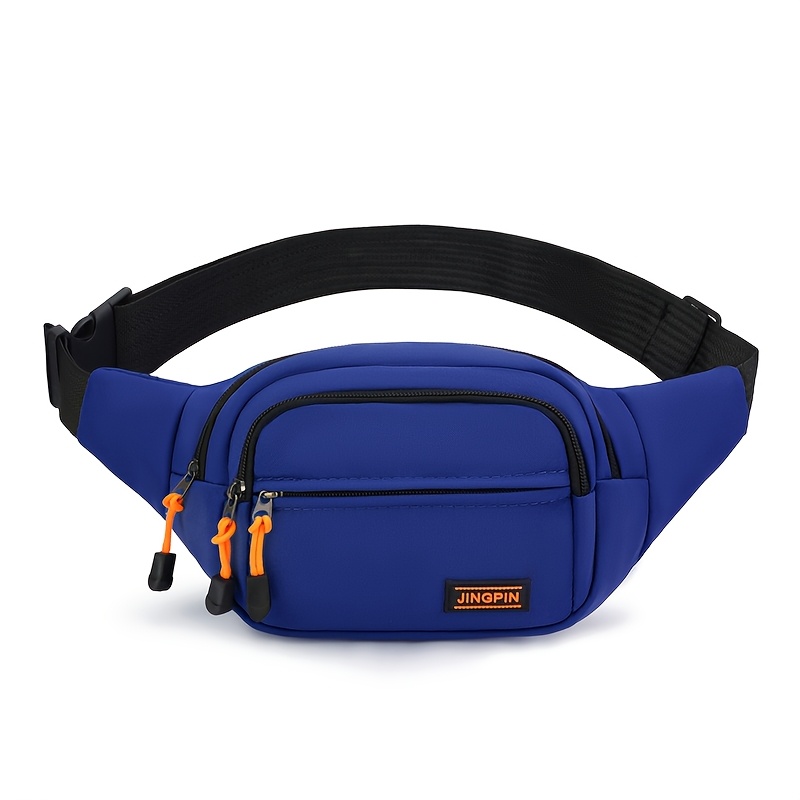 TEMU Riñonera unisex multicapa de tela Oxford, bolsa de pecho casual multicámara, bolsa deportiva para teléfono multicolor opcional