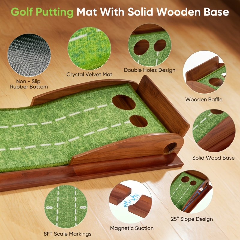 Automatic Ball-Returning Golf Putting Mat