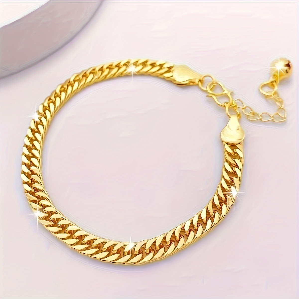 E-shop Europa, Amerika, , 1 Stück Luxusmode Goldener Edelstahl Edle Damen Große Party Anhänger Armband