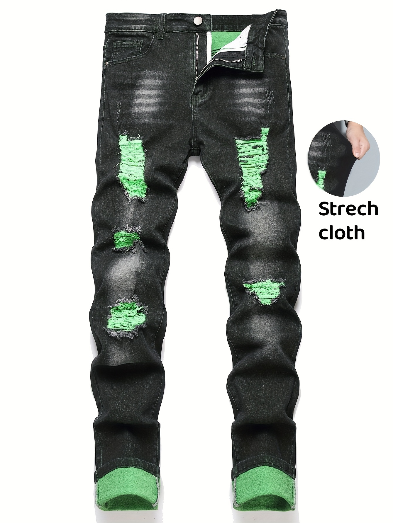 green jeans men sold on Temu United States