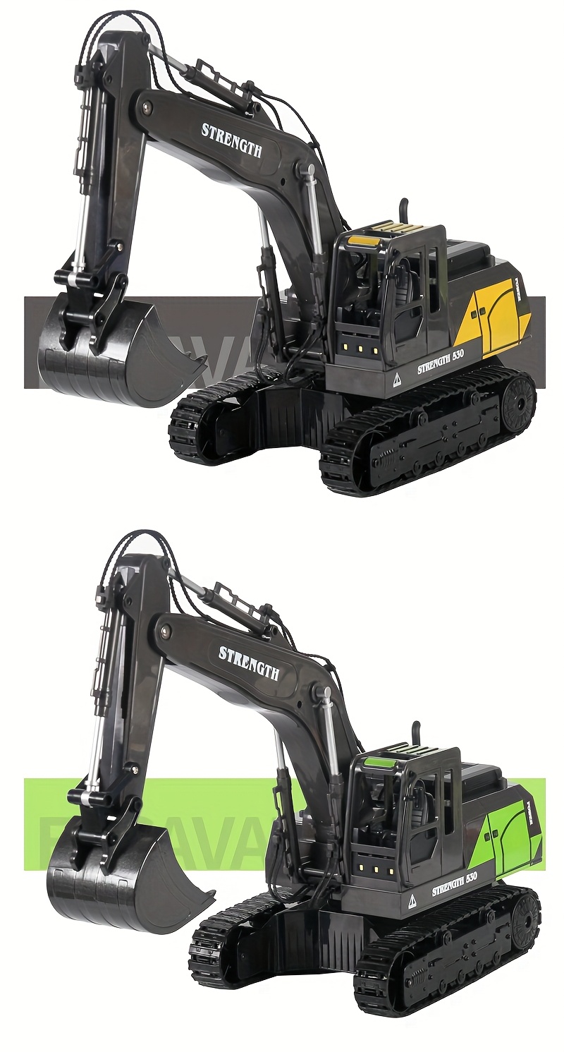 [RC Excavator] 1:20 Scale Alloy RC Excavator Toys | Remote Control Construction Vehicle, Metal Shovel, Battery Powered, Digging Arm | Birthday Gift, Easter Gifts For Adults Boys Kids