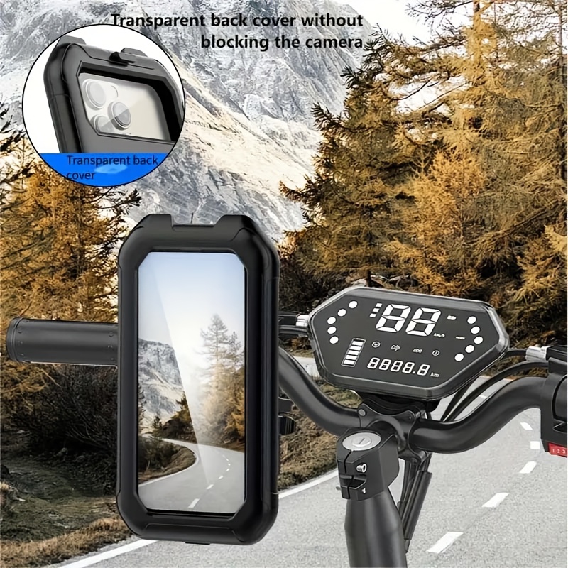 360° Rotating Electric Vehicle Phone Holder, Battery Pack, Motorcycle, Bicycle, Mountain Biking, Rider, Vehicle-Mounted Shock-Absorbing Phone Navigation Support Stand