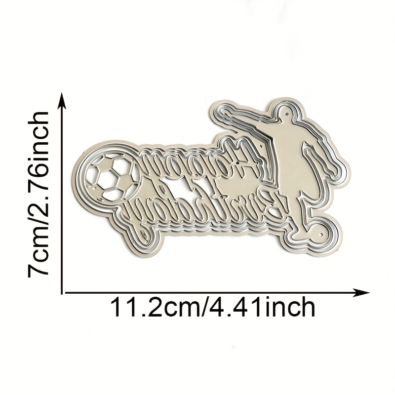 1pc Football Happy Birthday Metal Cut Dies Stencils For Scrapbooking Photo Album Decorative Embossing Paper Cards