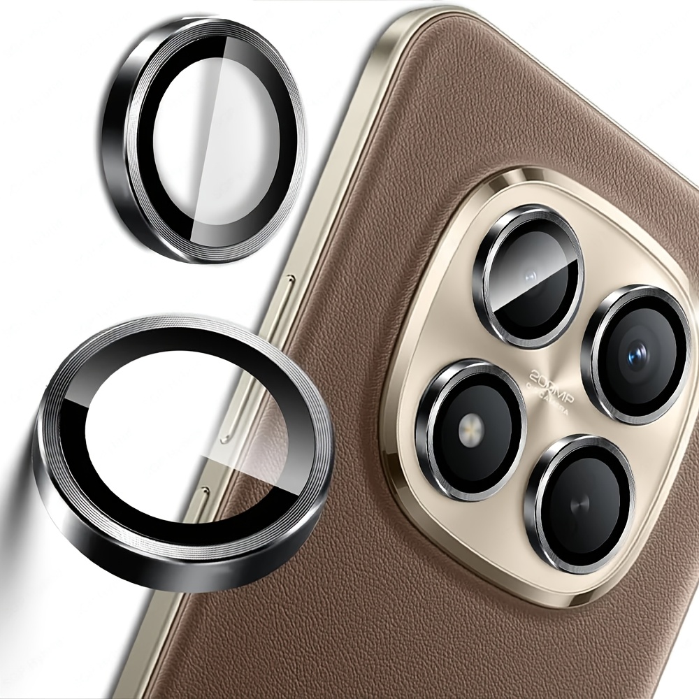 1 3D posamezni kovinski pokrov za obroč za Redmi Note 15 Pro 5G, zaščitnik kamere iz kaljenega stekla za objektiv Note15 Pro+ 15Pro Plus