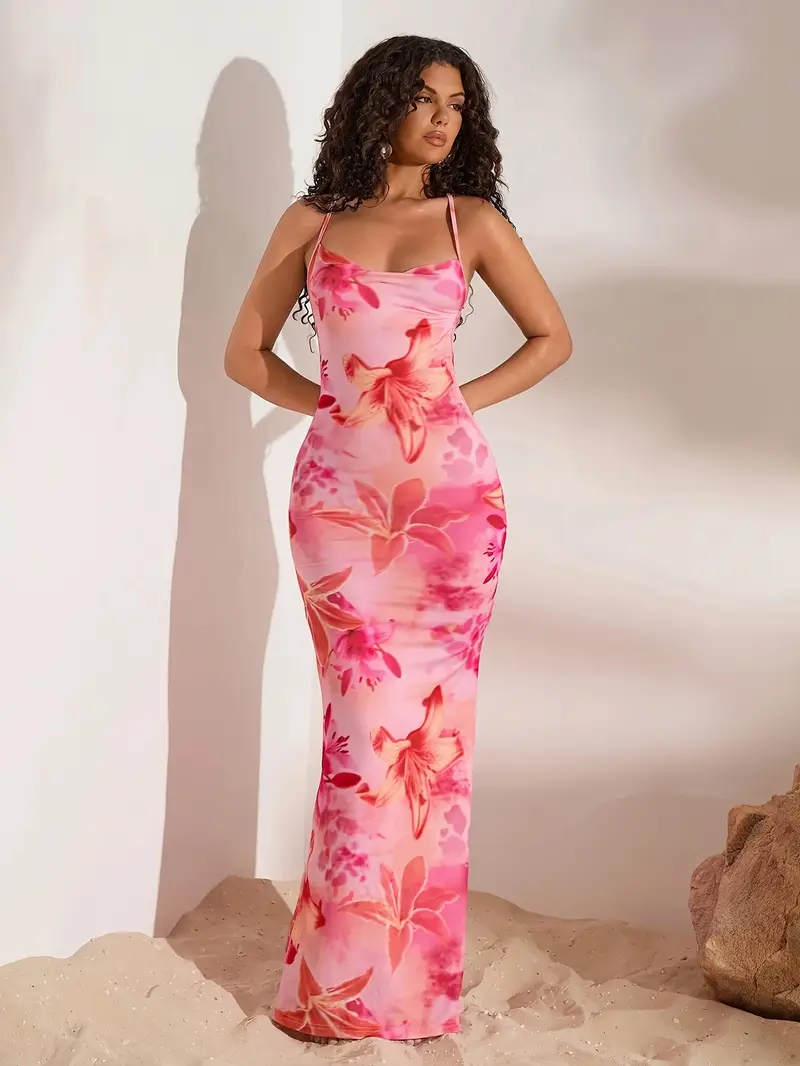 backless floral print bodycon maxi dress Amazon.com: HTZMO Summer Floral Print Backless Maxi Dress Cowl Neck Bodycon Sexy Elegant Long Dresses for Women : Clothing, Shoes & Jewelry
