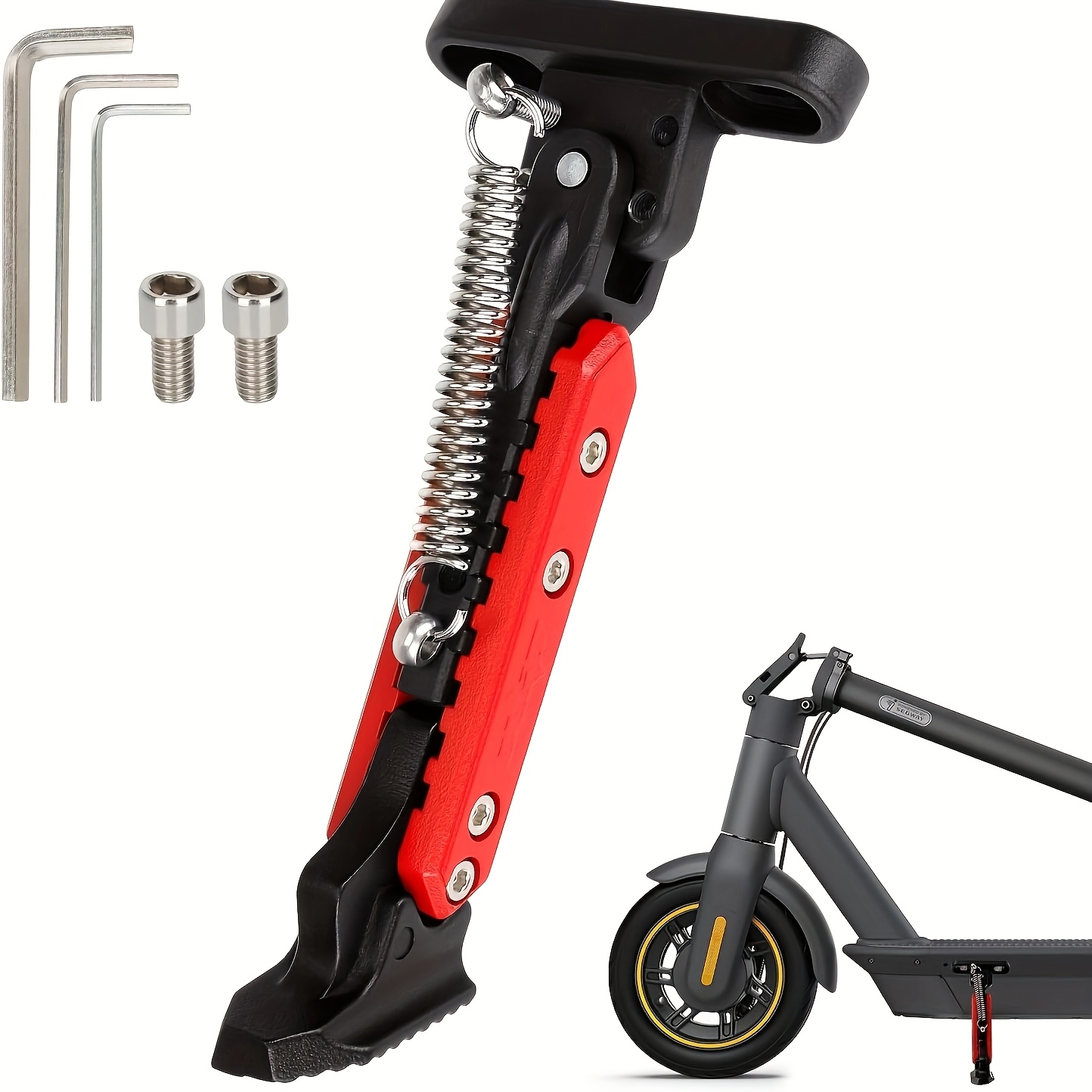 v2 black red adjustable kickstand for  30 serial scooters 0