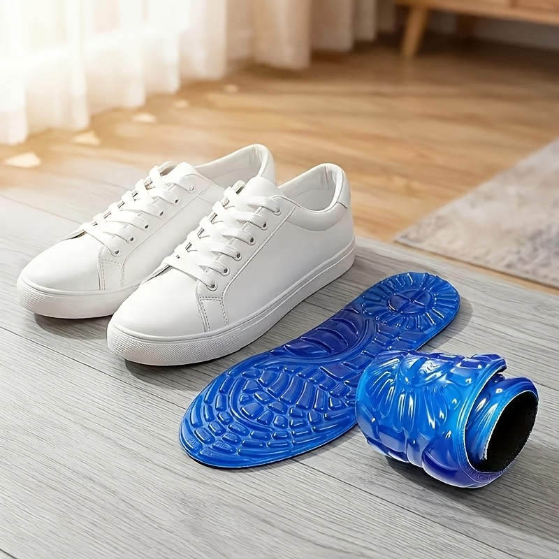 Image of 1 Pair 4d Gel Insoles, Massage Shock-absorbing Sports Insoles, Sports Shoe Pads, Outdoor , - Suitable For Hiking, Climbing, Yoga, Standing For Long Periods, Gym, Shopping, And Long-distance Travel
