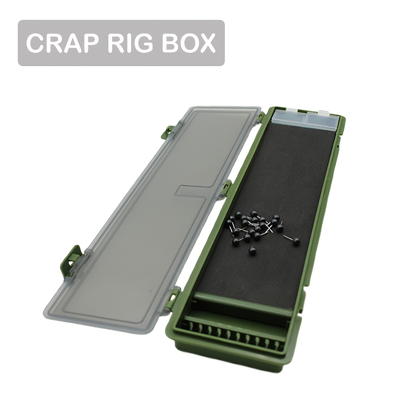 

1pc Rigtrip Carp Fishing Rig Box - Pc Material Hair Rig Storage Wallet With 20 Rig Pins For Management