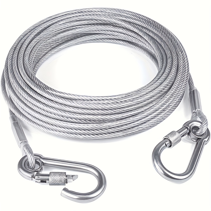 5pcs Set Stainless Steel Dog Leash with Reflective and Rust-Proof Features