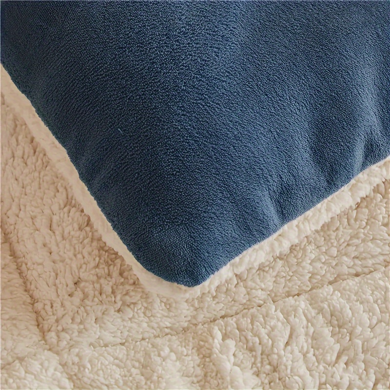 1pc   comforter   quilted   breathable box stitch solid color comforter machine washable bedroom warm autumn and winter comforter details 11