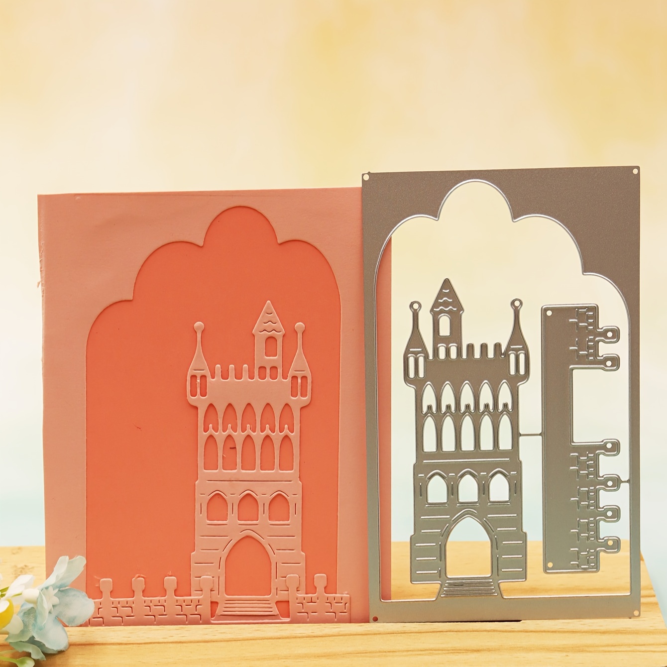 

1pc Metal Die Cut, Metal Cutting Die For Paper Card Making Scrapbooking Diy Cards Photo Album Craft Decorations Castle