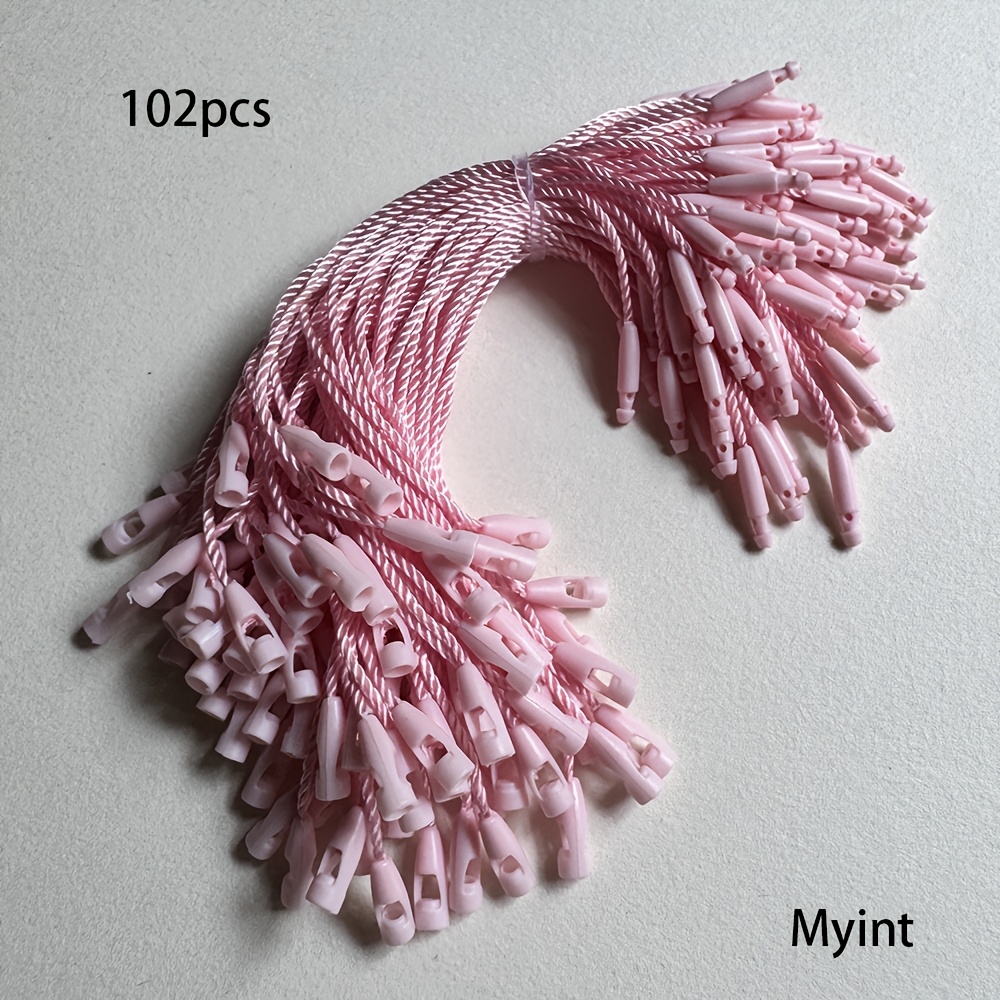 TEMU 102 pz/Confezione a Testa di Proiettile da 12 cm con Cordino Filettato a , Cordino per Etichette di Abbigliamento Qualit�, Linea Marchio,