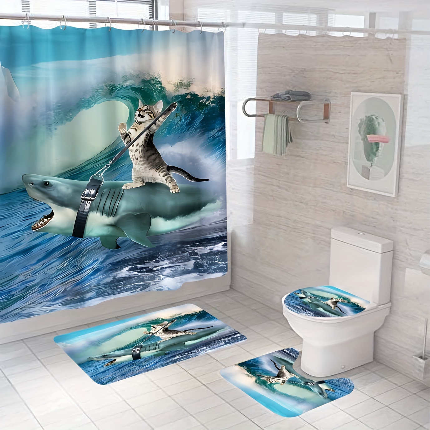 Shower Curtain for Bathroom Aniaml Crocodile Alligator : .co