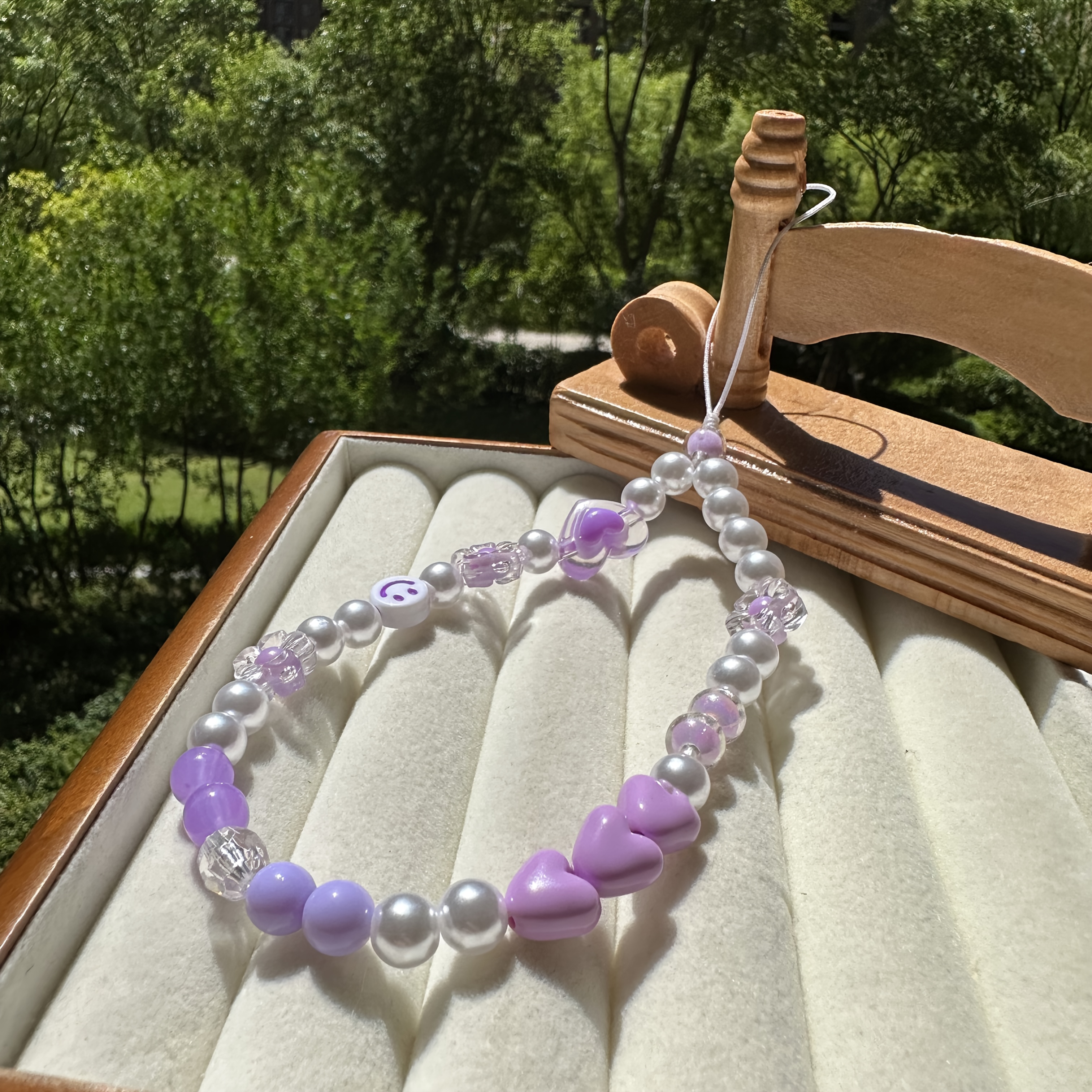 TEMU 1 Ciondolo viola per con cordino per cellulare, portachiavi, decorazioni per cellulare, piccoli regali