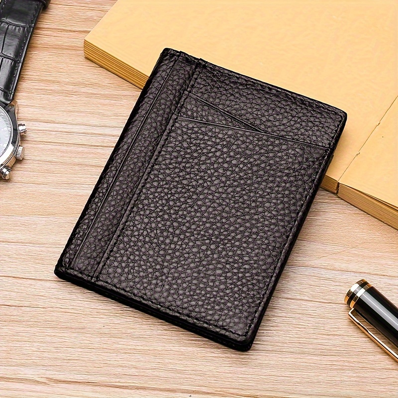 

Men's Slim Wallet, Anti-magnetic Card Holder, Leather, Multi-card Slots, License Case, Portable, Fashion Accessory, Wallet & Id Holder