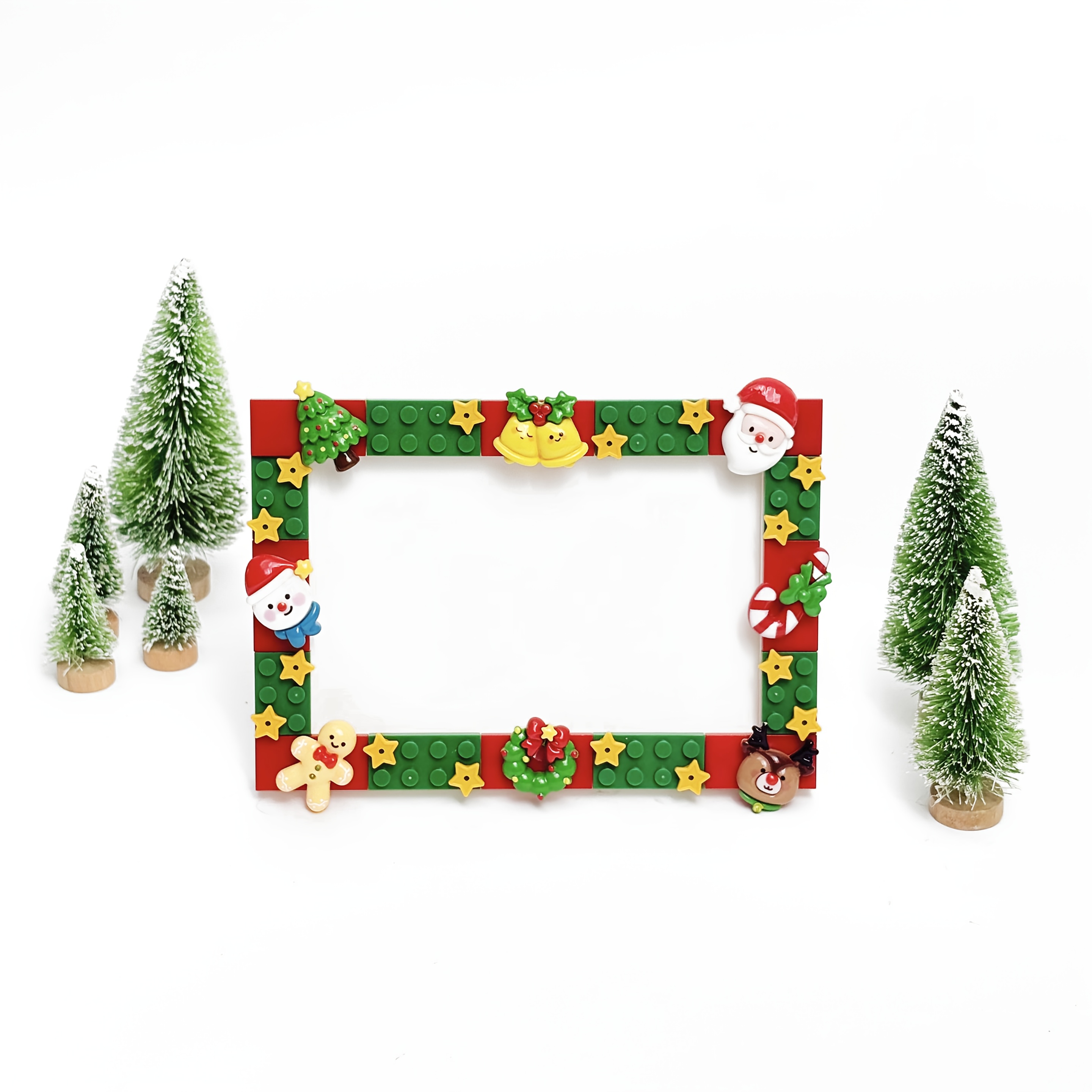 TEMU Impression plate 2D, Cadre en bois, Cadre photo coloré 10.16X15.24Cm, Cadre de , Activité à , Très approprié pour les , Thème de Noël