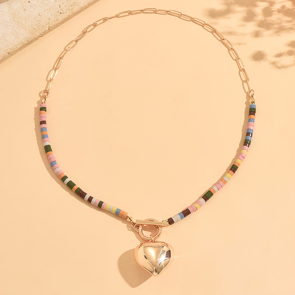 Unique Ins-Style Colorful Polymer Clay Bead Necklace