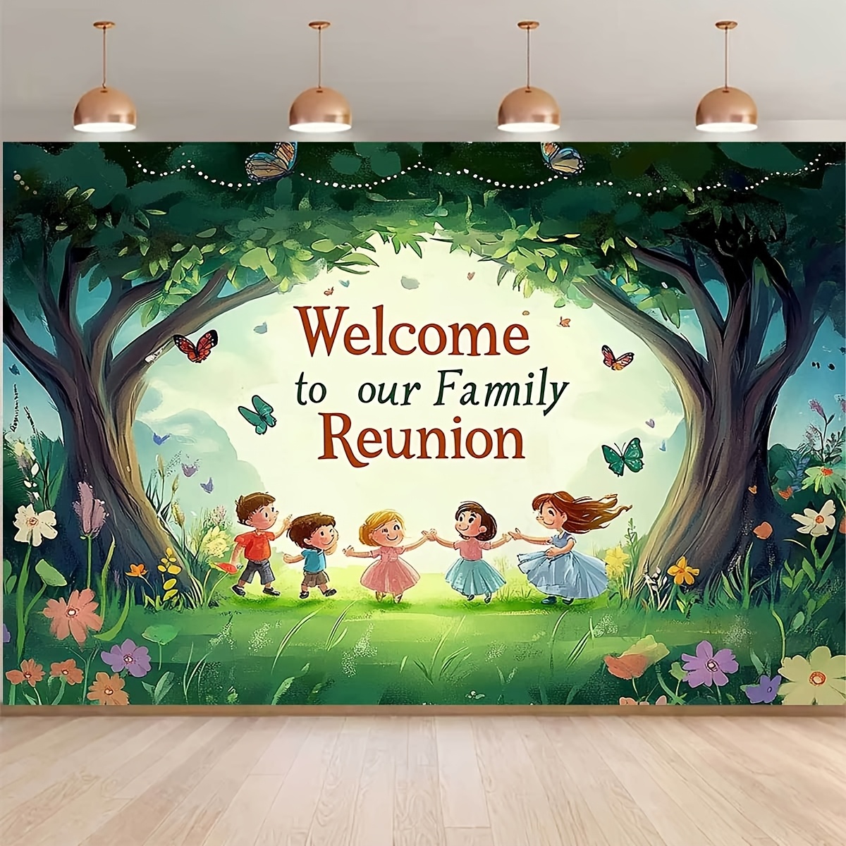 Family Reunion Backdrop Design Template