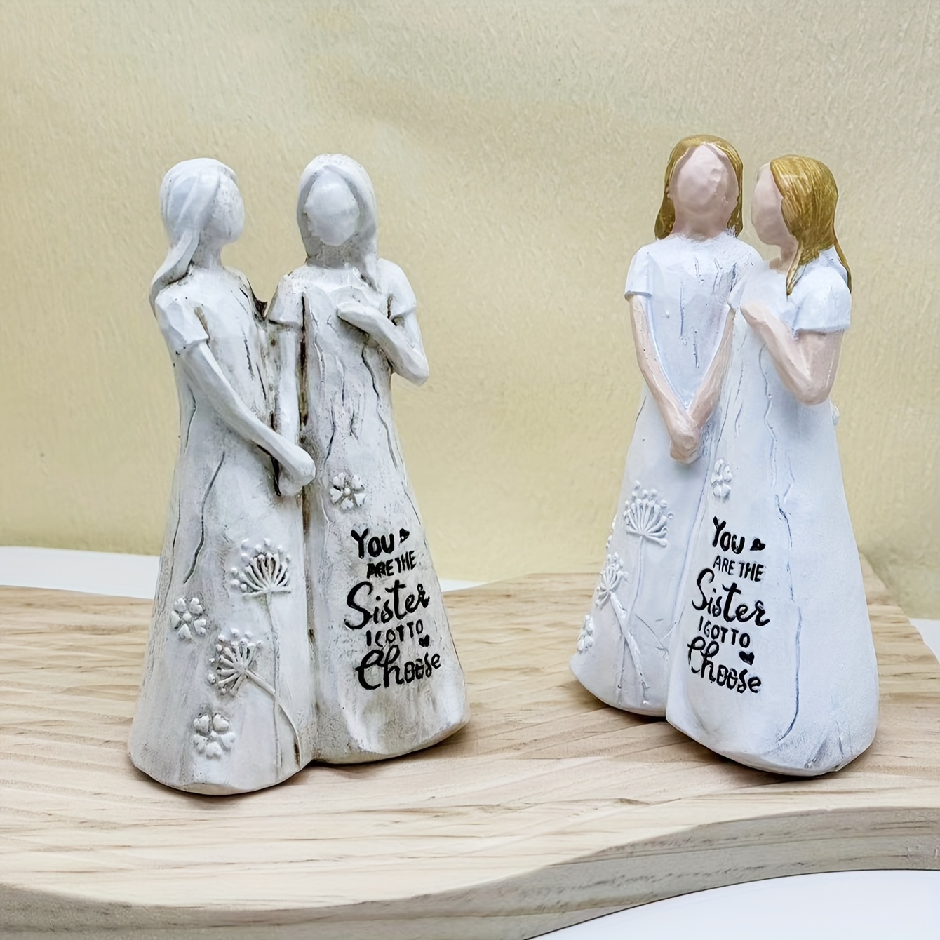 Resin Sisterhood Figurine Handwritten Quote 