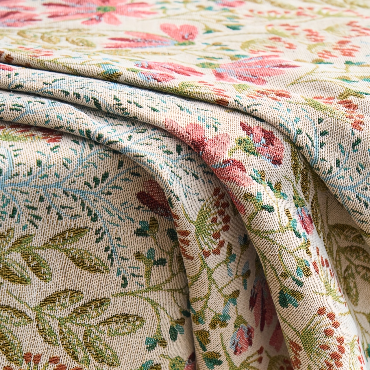 american countryside blumen jacquardstoff dickes langlebiges
