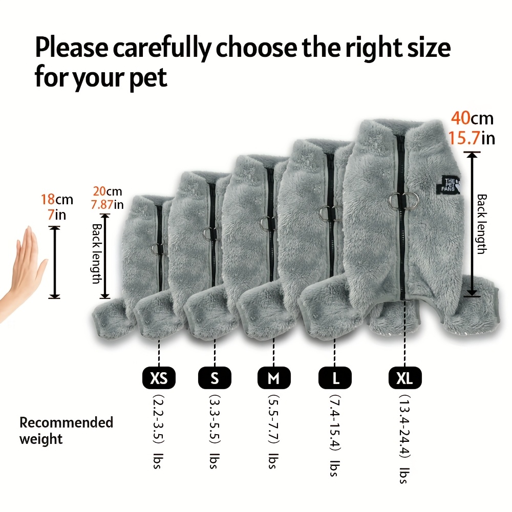 plush dog onesie sweater winter outfit with back zipper opening soft warm pet costume for small medium dogs   canine clothing   beige gray ideal for cold weather photoshoots dog winter coat plush material Product details 2