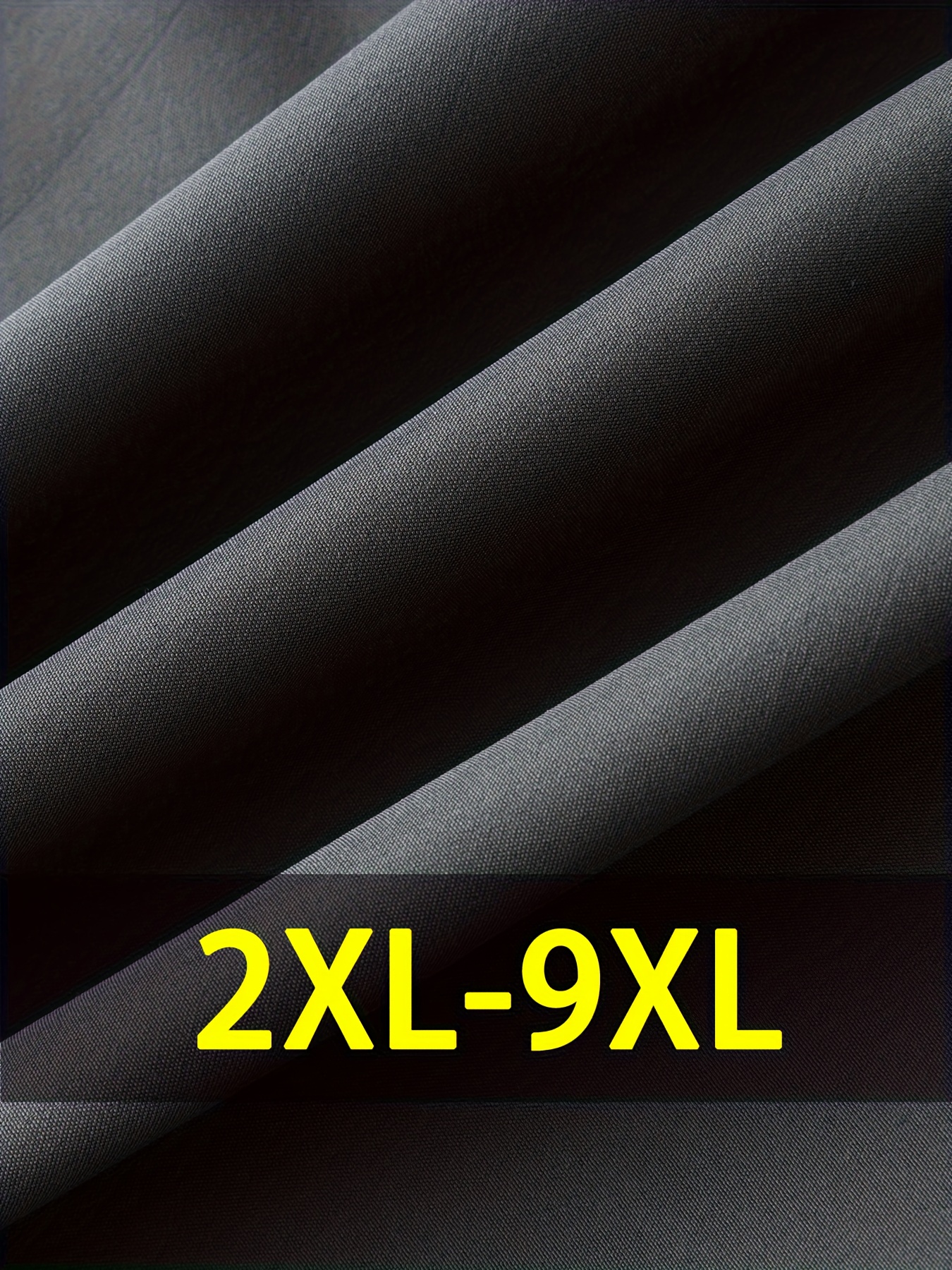 Men'S Plus Size Lightweight Summer Shorts - Stretchy, Breathable Fabric with Zipper Pockets, Casual Style, Solid Color, Sizes 2XL-9XL, PLUS SIZ