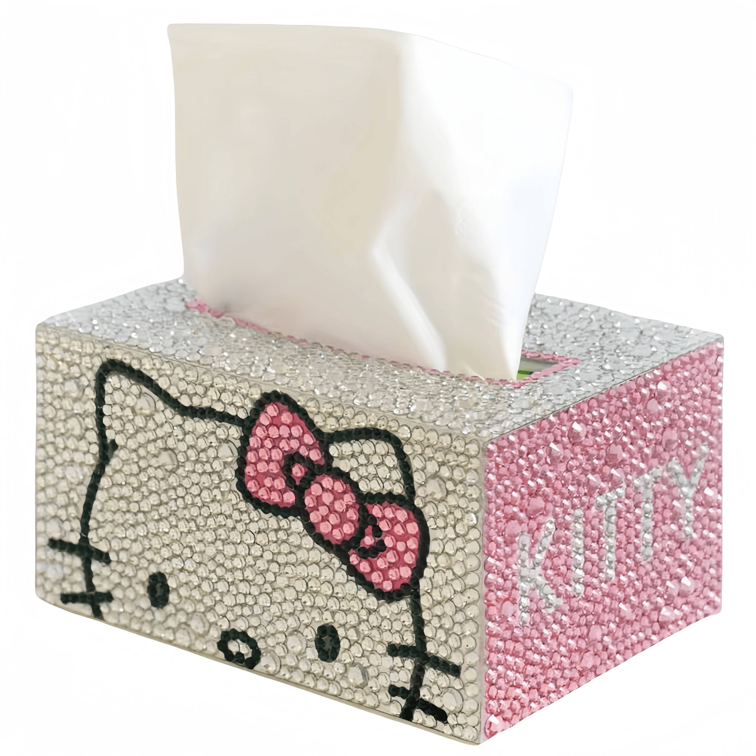 

Sanrio Hello Kitty Diy Diamond Painting Box - Round/ Square Handmade Kit For Home Decoration And Car Storage