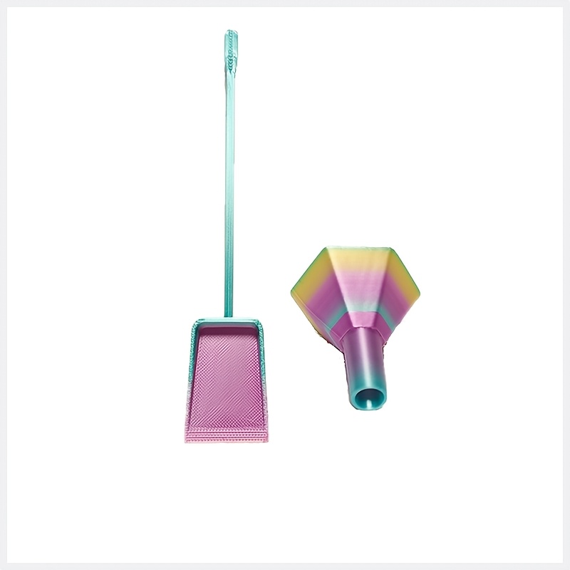 luxury funnel tobacco 2pcs rainbow gradient matte black plastic scoop funnel set