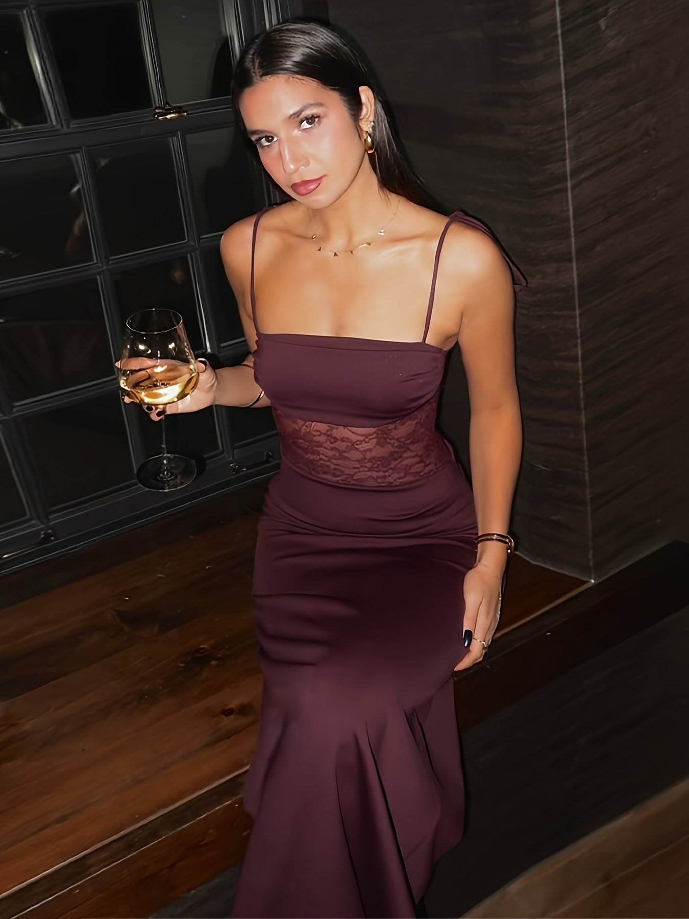 dark green bardot slinky ruched bodycon midaxi dress Halter Red Lace Short Dresss – Ohmollydress main image 0