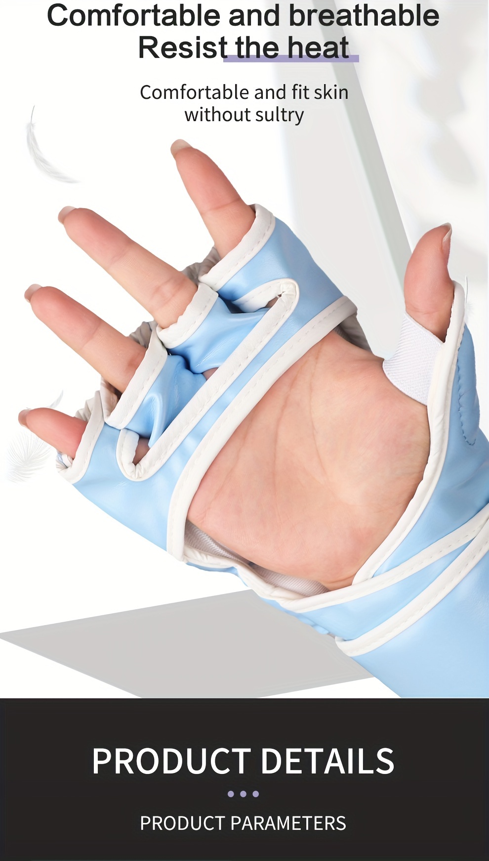 Boxing Gloves Scattered Finger Gloves Adult Men's And Women's Half Finger Training Professional Boxing Gloves_voghion.com