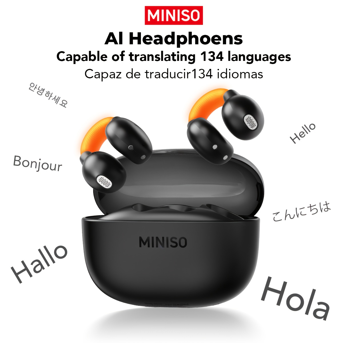 Miniso Ms191 Wireless Clip-on Earbuds: Hd Calling, , Long , Sound, And Smart Noise Reduction In Sports, Cycling, And Running . You're Sprinting , On A Long-distance Ride