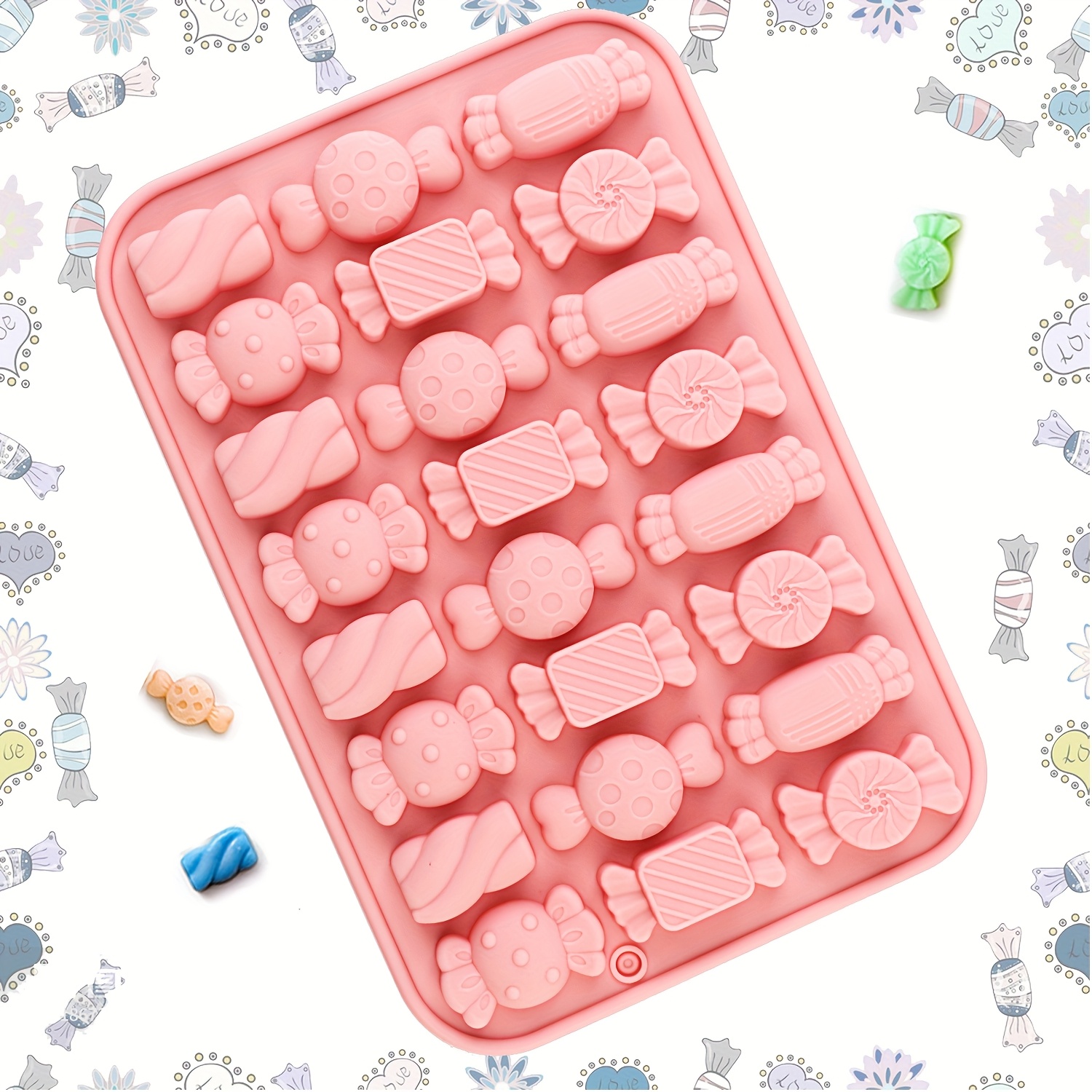1 Silicone Candy Mold, Chocolate Mold, Candy-shaped Silicone Cake Decorating Mold, A Baking Tool For Making Candies, Chocolates, Decorative Art Pieces, Puddings, Jellies, Ice Cubes, Etc.